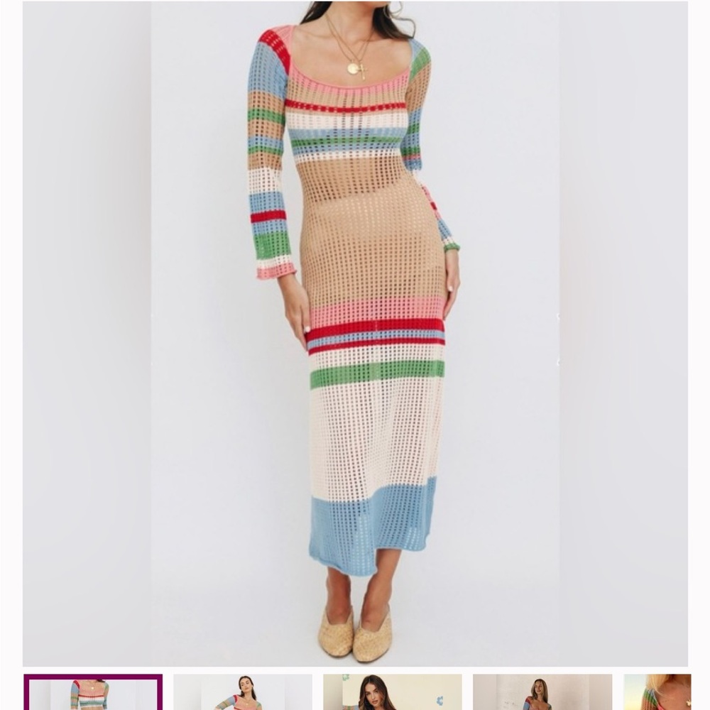 VRG GRL Crochet Dress Multi-Color